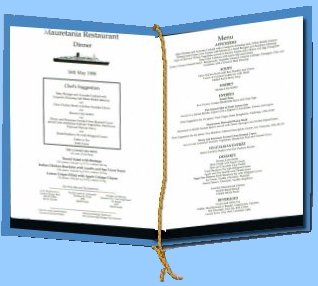 dinner menu